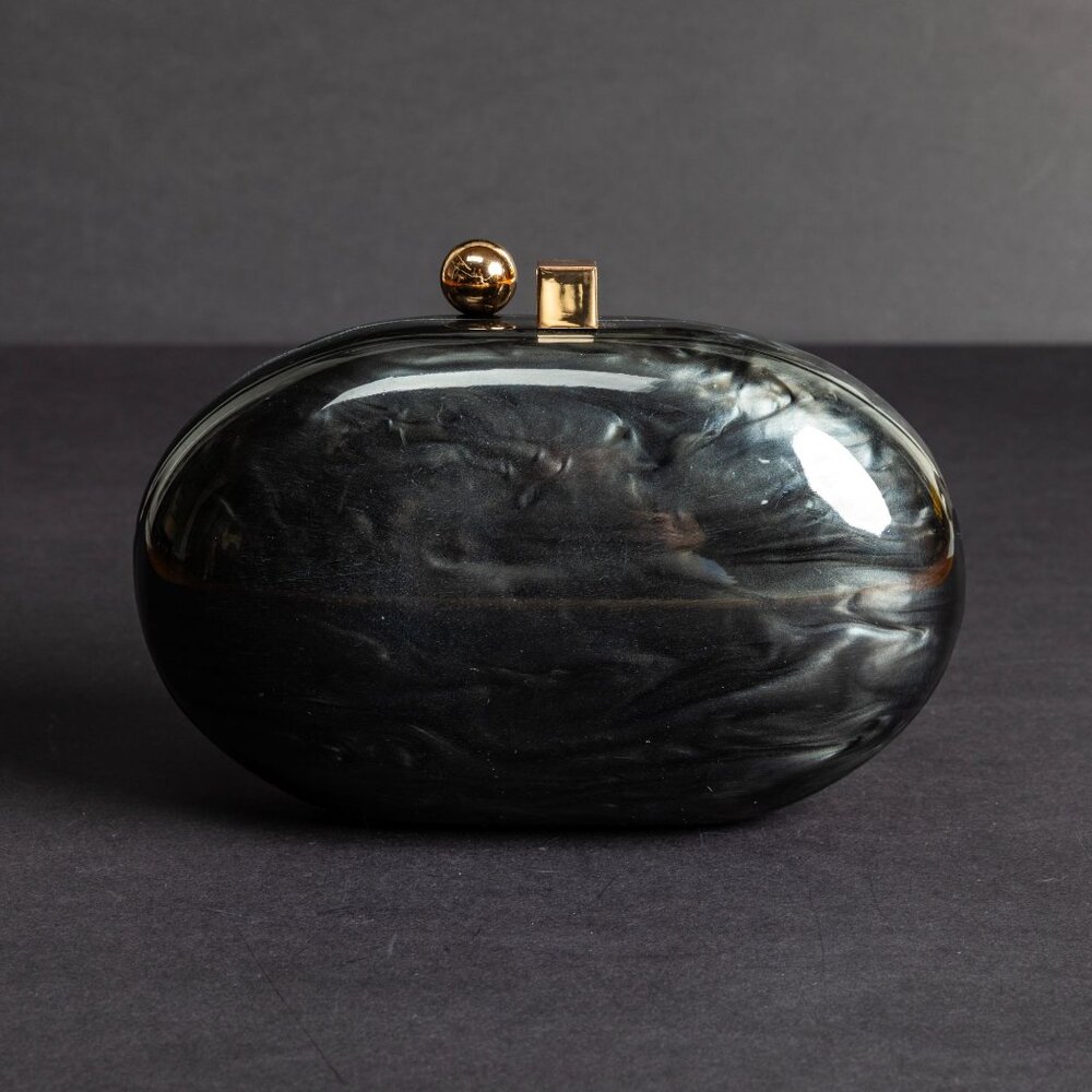 Verano Hill Skvivnn Acrylic Clutch - Black NWOT - Picture 5 of 7